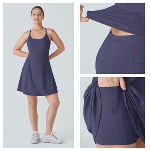 Halara SoftlyZero™ Plush Backless Active Dress-Longer Length-Easy Peezy Size Med